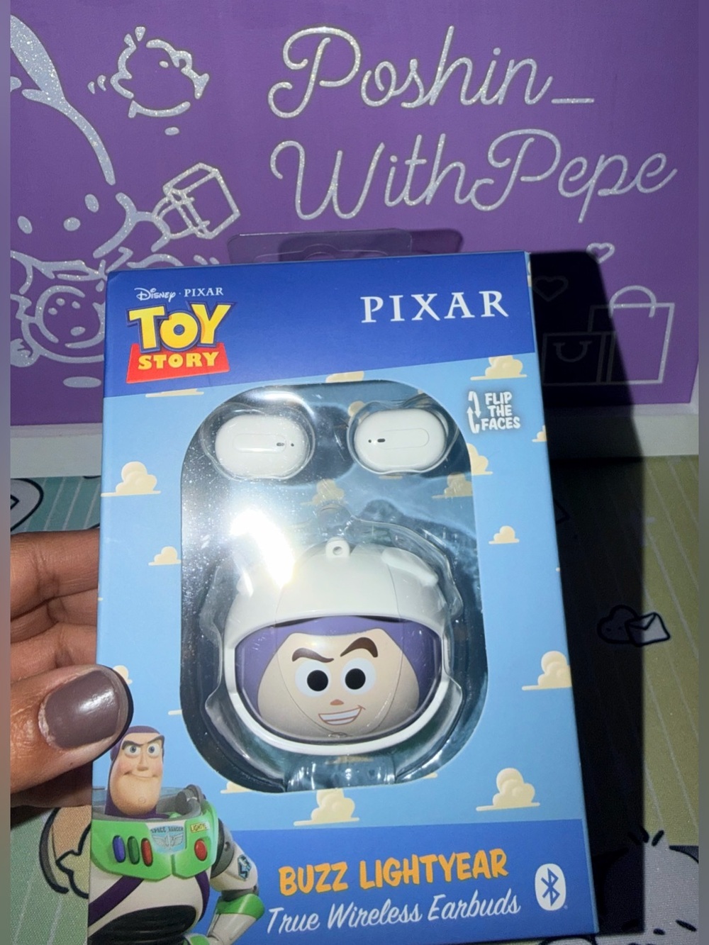💜NIB Toy Story Buzz Lightyear White & Purple True Wireless Earbuds